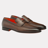 Men’s burgundy shiny leather Andrea tassel loafer